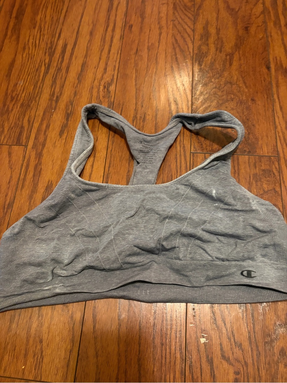 Champion Gray Seamless Racerback Sports Bra